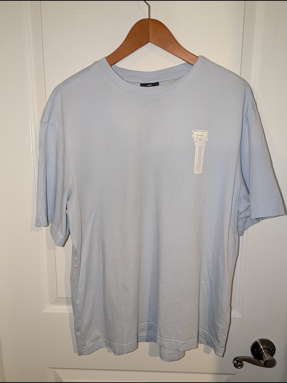 ⭐3 For $20⭐ Men's Light Blue Graphic Crewneck T-Shirt